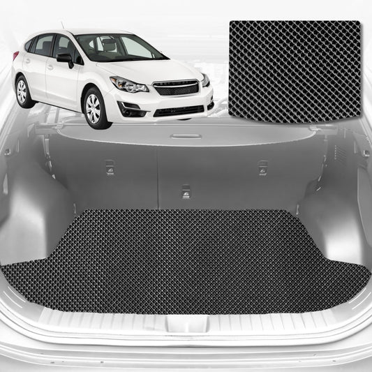 6D Diamond Car Boot Mat for Subaru Impreza G3, G42011-2016-Hatch-Cargo Mat-Black-Outback GT