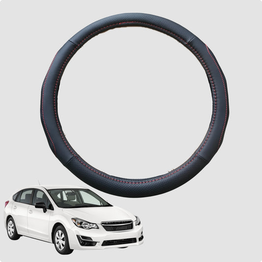 Steering Wheel Cover for Subaru Impreza 2011-2016 38CM Leather | Circle