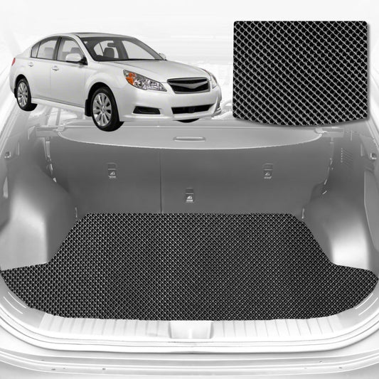 6D Diamond Car Boot Mat for Subaru Liberty 5GEN2009-2014-Wagon-Cargo Mat-Black-Outback GT