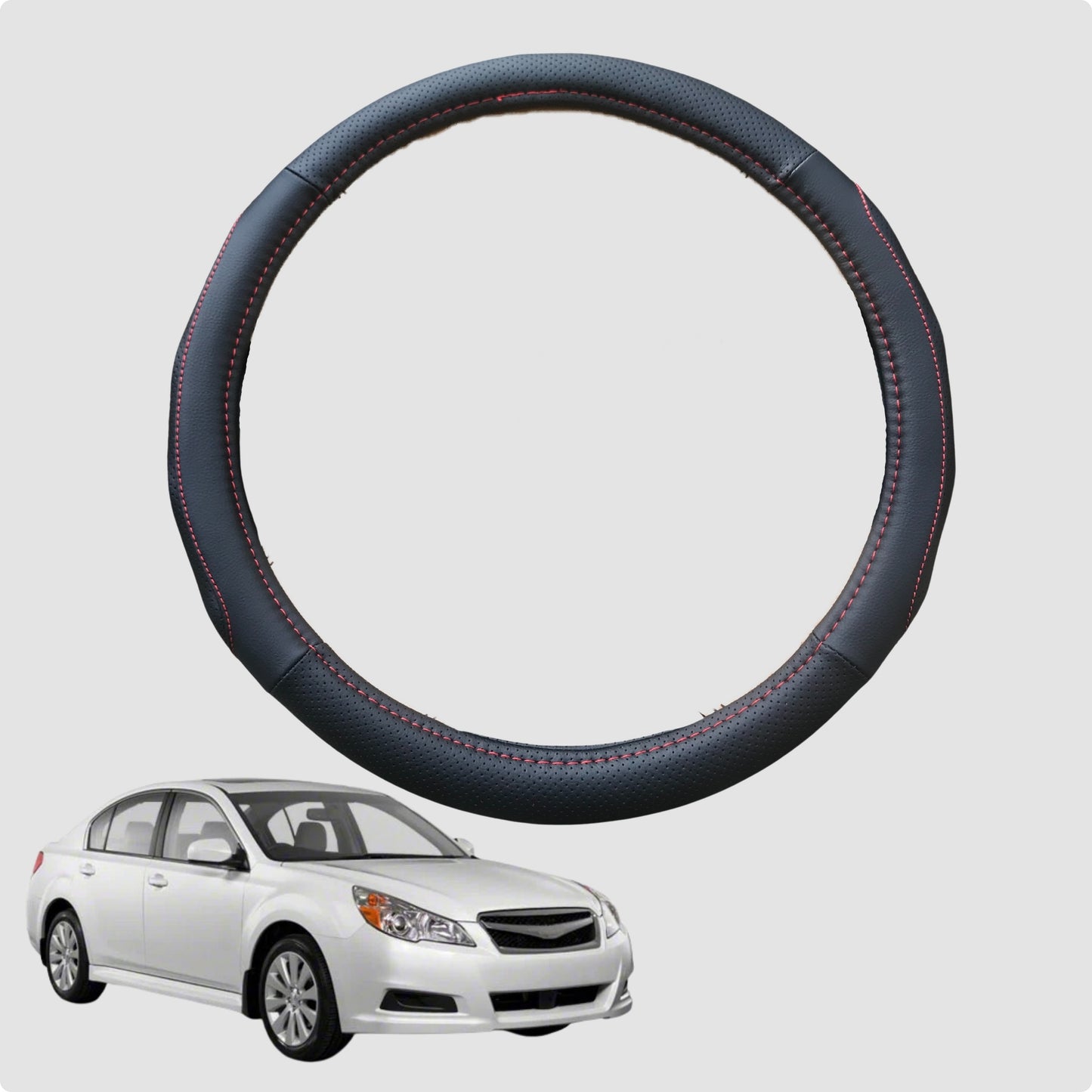Steering Wheel Cover for Subaru Liberty 2009-2014 38CM Leather | Circle