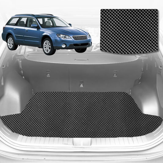 6D Diamond Car Boot Mat for Subaru Outback 3GEN2003-2009-Wagon-Cargo Mat-Black-Outback GT