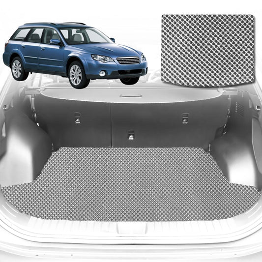 6D Diamond Car Boot Mat for Subaru Outback 3GEN2003-2009-Wagon-Cargo Mat-Grey-Outback GT