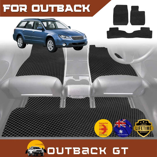6D Diamond Car Floor Mats for Subaru Outback 2003-2009 Full Set | Heavy Duty Carpet Liner