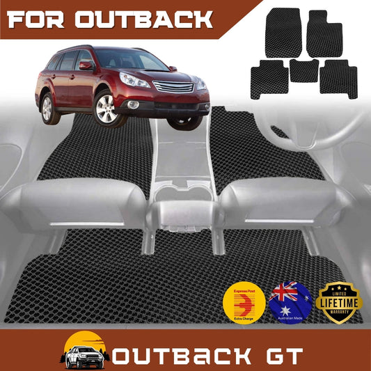 6D Diamond Car Floor Mats for Subaru Outback 2009-2014 Full Set | Heavy Duty Carpet Liner