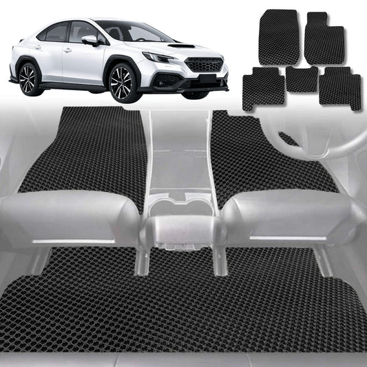 6D Diamond Car Floor Mats for Subaru WRX Manual 2022-Current-Full Set-Black-Outback GT