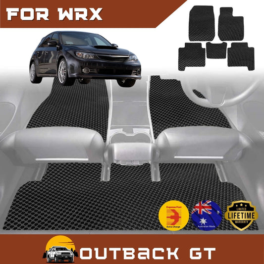 6D Diamond Car Floor Mats for Subaru WRX 2008-2014 Full Set | Heavy Duty Carpet Liner