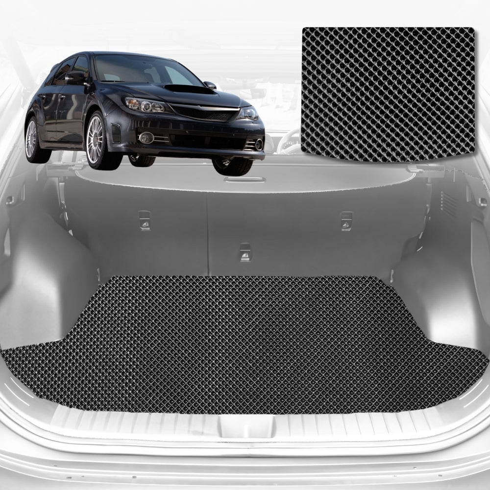 6D Diamond Car Boot Mat for Subaru WRX 2008-2014-Sedan-Cargo Mat-Black-Outback GT