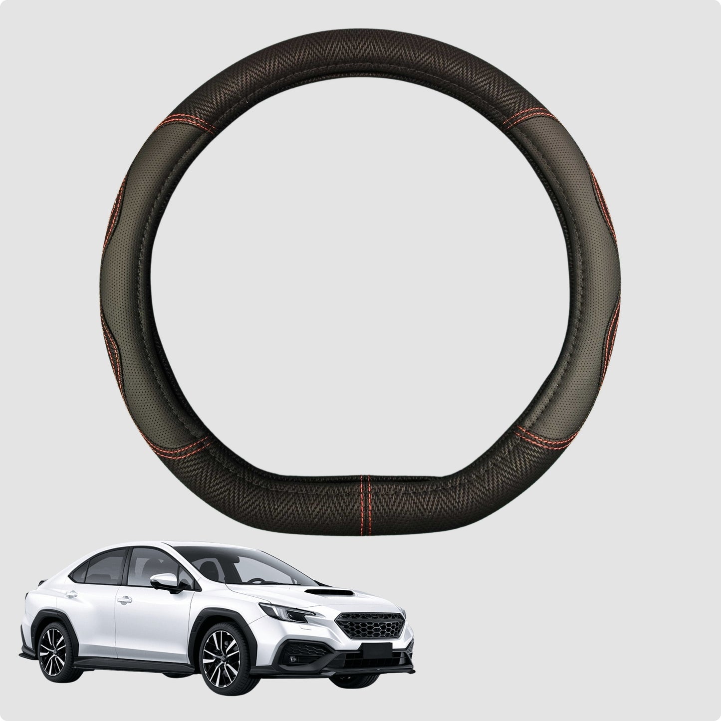 Steering Wheel Cover for Subaru WRX 2022-Current 38CM Leather | D-Shape