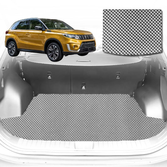 6D Diamond Car Boot Mat for Suzuki Vitara 2015-Current-Cargo Mat-Grey-Outback GT