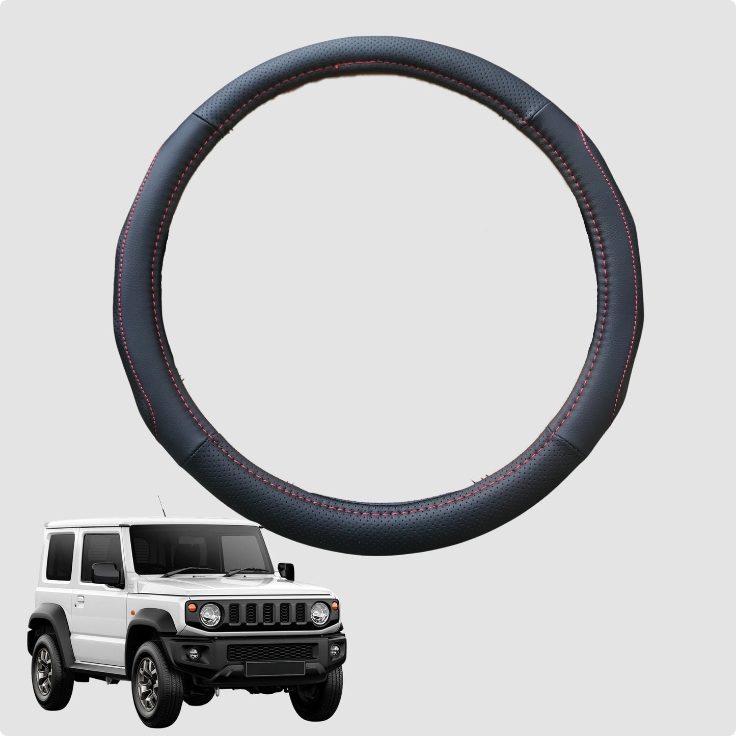 Steering Wheel Cover for Suzuki Jimny 1998-2018 38CM Leather | Circle