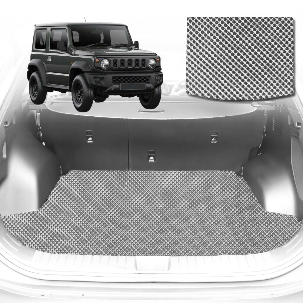 6D Diamond Car Boot Mat for Suzuki Jimny Auto2018-Current-Cargo Mat-Grey-Outback GT
