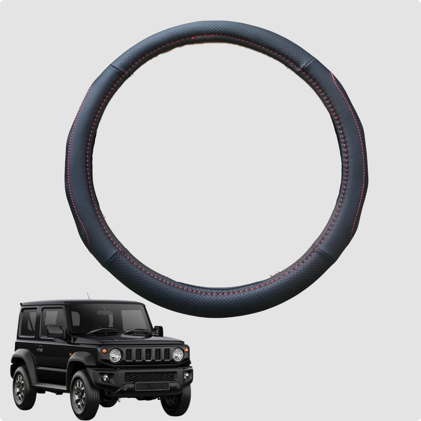 Steering Wheel Cover for Suzuki Jimny 2018-Current 38CM Leather | Circle