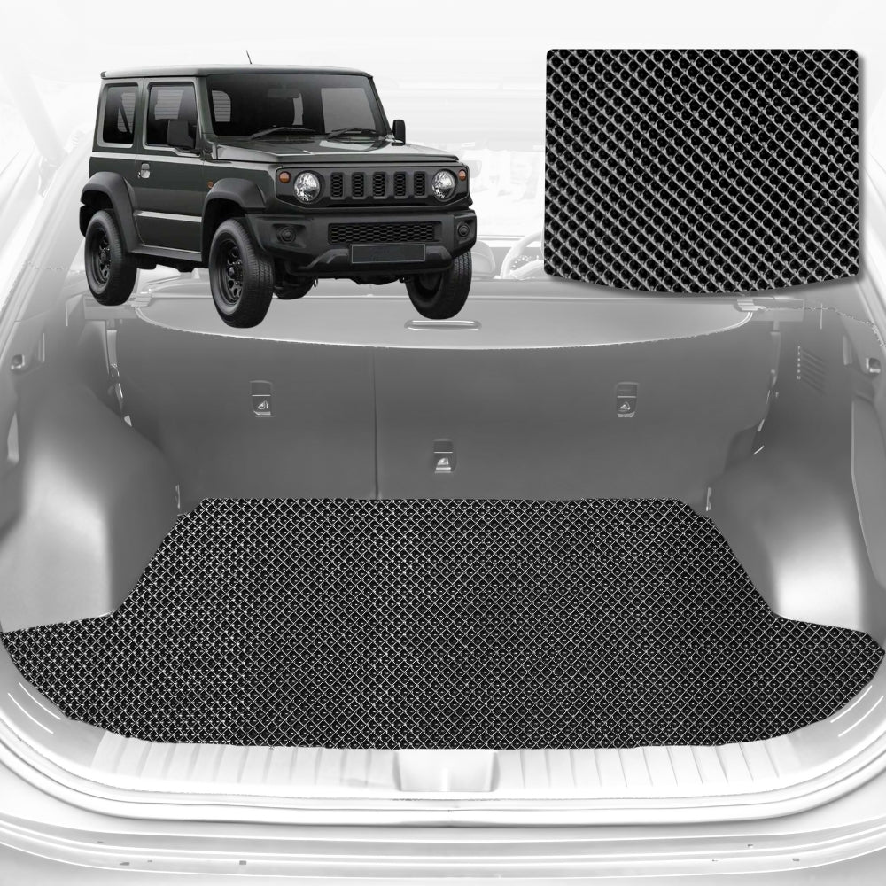 6D Diamond Car Boot Mat for Suzuki Jimny Manual2018-Current-Cargo Mat-Black-Outback GT