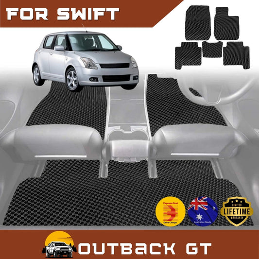 6D Diamond Car Floor Mats for Suzuki Swift Auto2004-2010 Full Set | Heavy Duty Carpet Liner