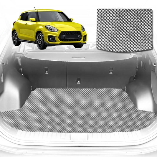 6D Diamond Car Boot Mat for Suzuki Swift Sport 2017-Current-Cargo Mat-Grey-Outback GT