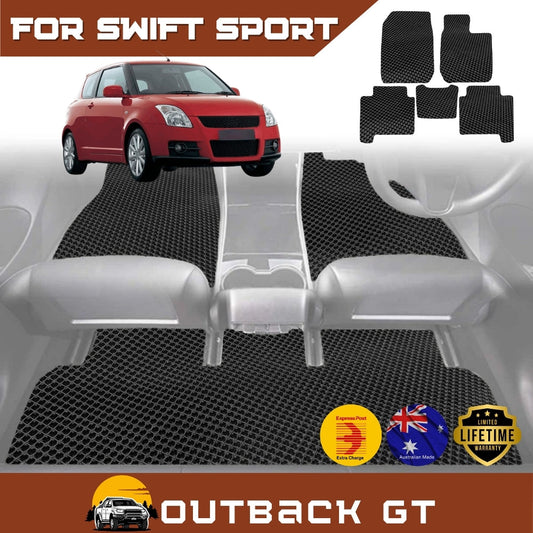 6D Diamond Car Floor Mats for Suzuki Swift Sport 2005-2012 Full Set | Heavy Duty Carpet Liner