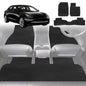 6D Diamond Car Floor Mats for Tesla Model 3 2017-2023-Full Set-Black-Outback GT