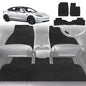 6D Diamond Car Floor Mats for Tesla Model 3 2024-Current-Full Set-Black-Outback GT