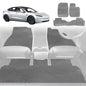 6D Diamond Car Floor Mats for Tesla Model 3 2024-Current-Full Set-Grey-Outback GT