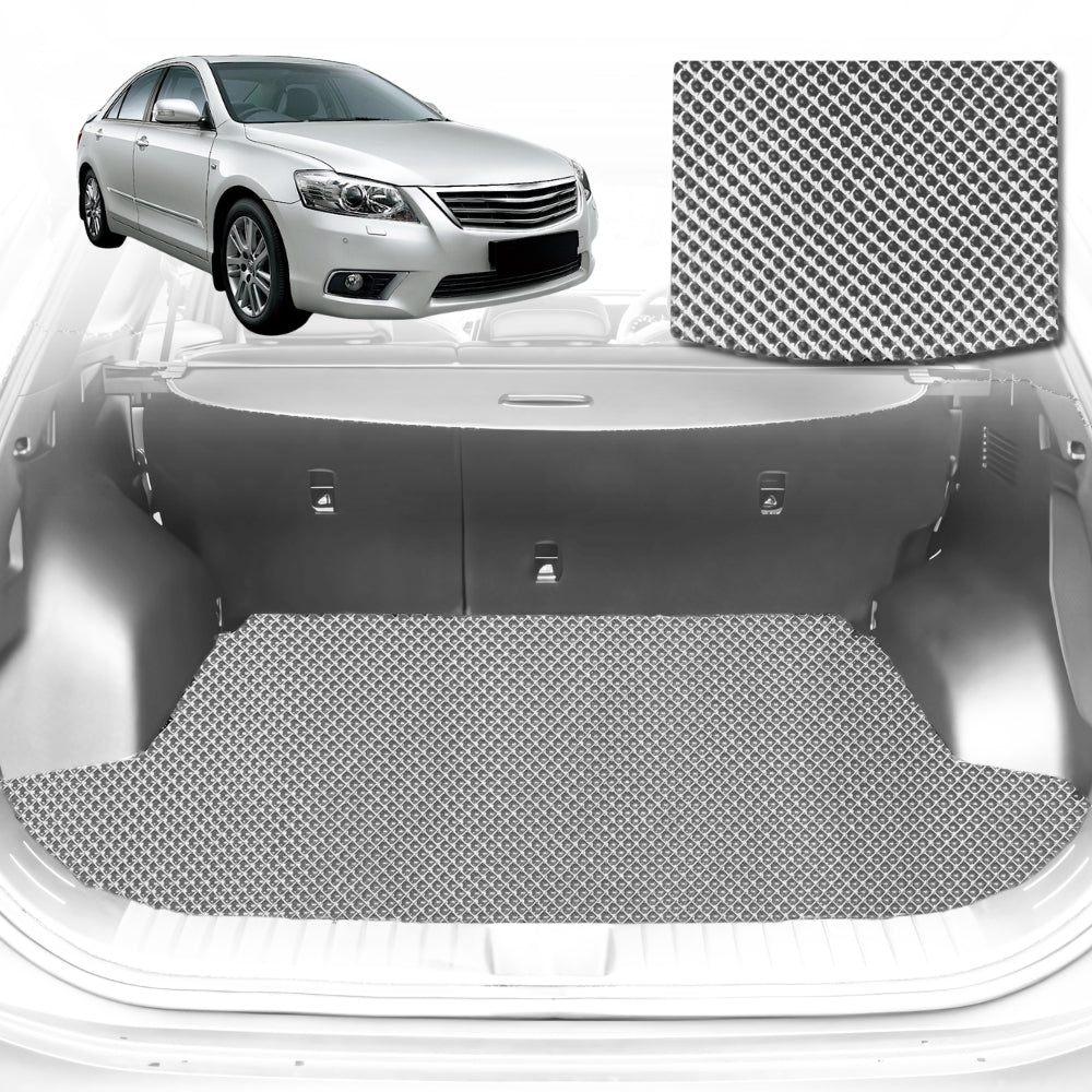 6D Diamond Car Boot Mat for Toyota Aurion (XV40)2006-2012-Sedan-Cargo Mat-Grey-Outback GT