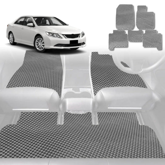 6D Diamond Car Floor Mats for Toyota Aurion 2012-2017-Full Set-Grey-Outback GT