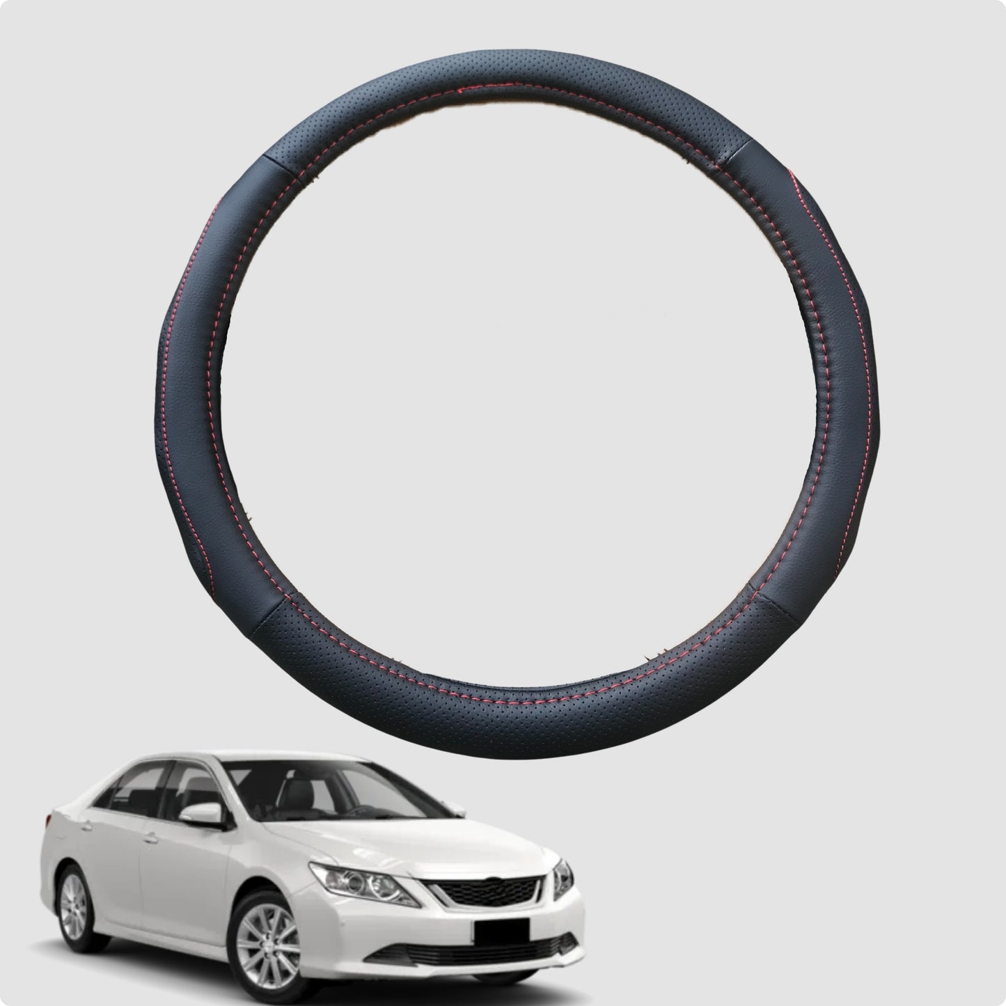 Steering Wheel Cover for Toyota Aurion 2012-2017 38CM Leather | Circle