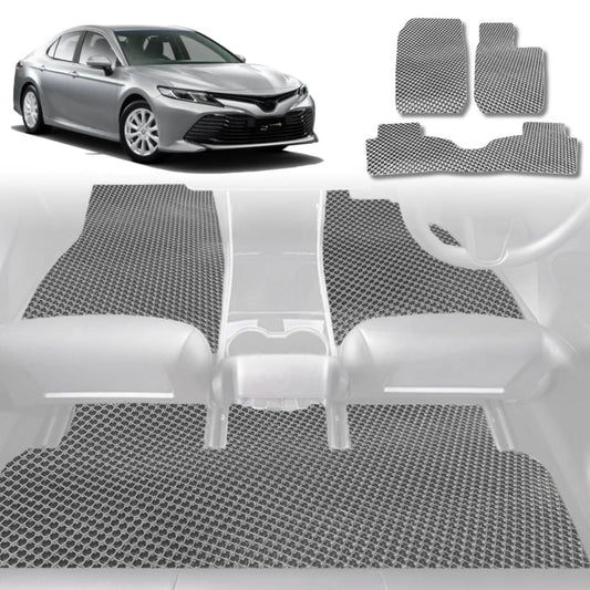 6D Diamond Car Floor Mats for Toyota Camry 2018-Current-Full Set-Grey-Outback GT