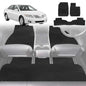 6D Diamond Car Floor Mats for Toyota Camry 2006-2011-Full Set-Black-Outback GT