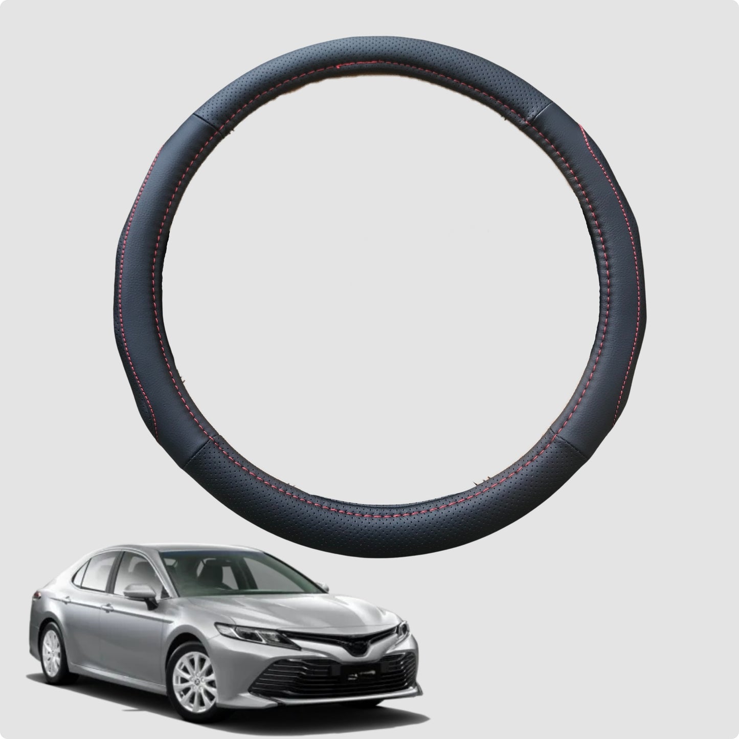 Steering Wheel Cover for Toyota Camry 2018-Current 38CM Leather | Circle