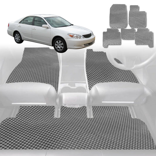 6D Diamond Car Floor Mats for Toyota Camry (XV30)2002-2006-Full Set-Grey-Outback GT