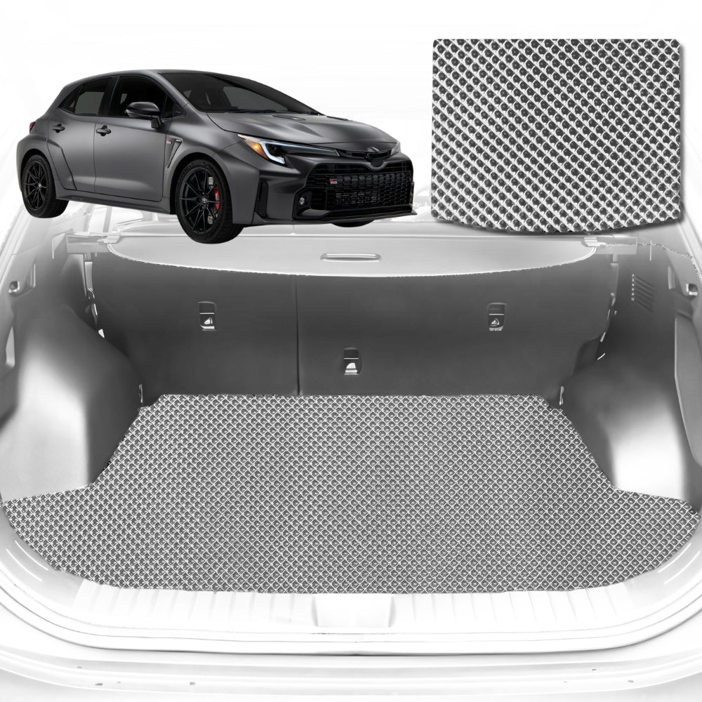 6D Diamond Car Boot Mat for Toyota Corolla Hatch/Sedan (E120/130)2002-2007-Cargo Mat-Grey-Outback GT