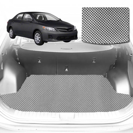 6D Diamond Car Boot Mat for Toyota Corolla Hatch/Sedan (E140/150)2007-2012-Cargo Mat-Grey-Outback GT