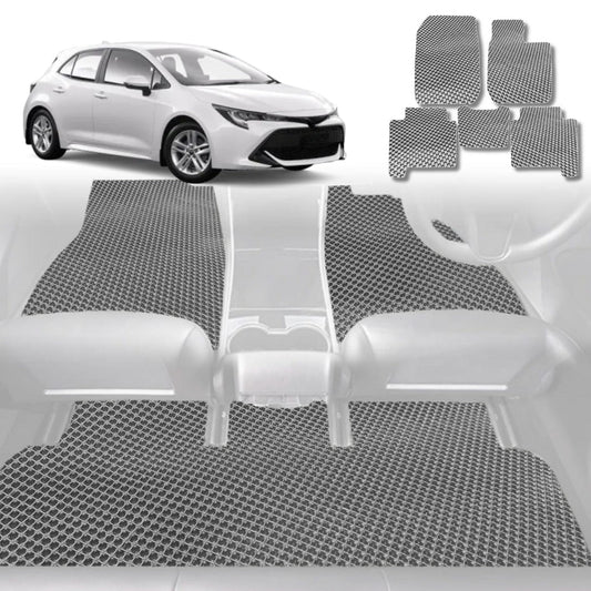 6D Diamond Car Floor Mats for Toyota Corolla 2013-2018-Full Set-Grey-Outback GT