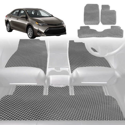 6D Diamond Car Floor Mats for Toyota Corolla 2018-Current-Full Set-Grey-Outback GT