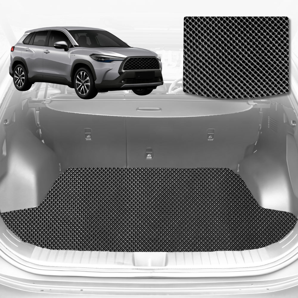6D Diamond Car Boot Mat for Toyota Corolla Cross (XG10)2020-Current-Cargo Mat-Black-Outback GT