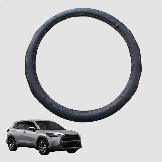 Steering Wheel Cover for Toyota Corolla Cross 2020-Current 38CM Leather | Circle