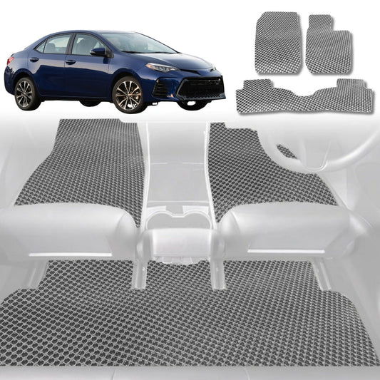 6D Diamond Car Floor Mats for Toyota Corolla Sedan2019-Current-Full Set-Grey-Outback GT