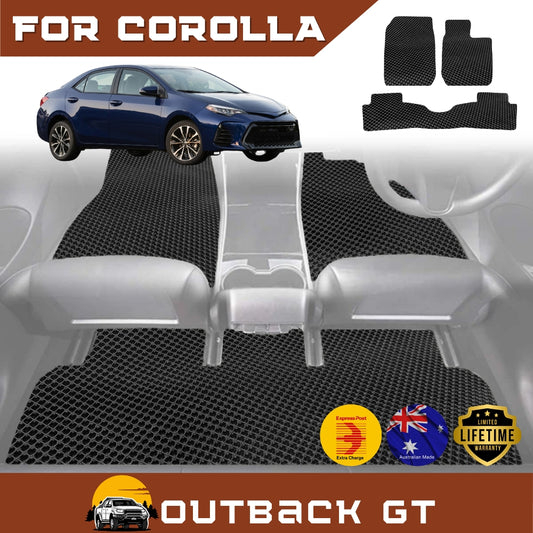 6D Diamond Car Floor Mats for Toyota Corolla Sedan 2019-Current FullSet | Heavy Duty Carpet Liner