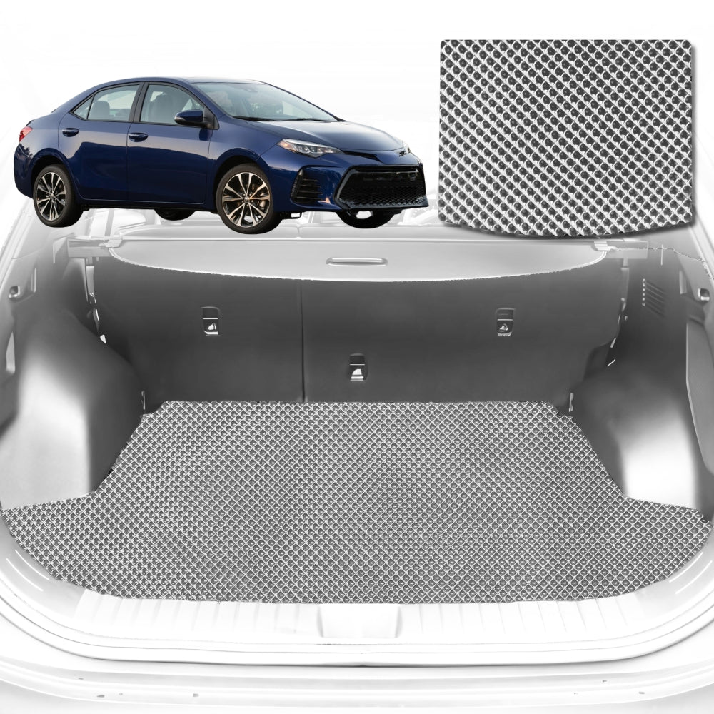 6D Diamond Car Boot Mat for Toyota Corolla Sedan2019-Current-Sedan-Cargo Mat-Grey-Outback GT