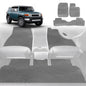 6D Diamond Car Floor Mats for Toyota FJ Cruiser 2010-2017-Full Set-Grey-Outback GT