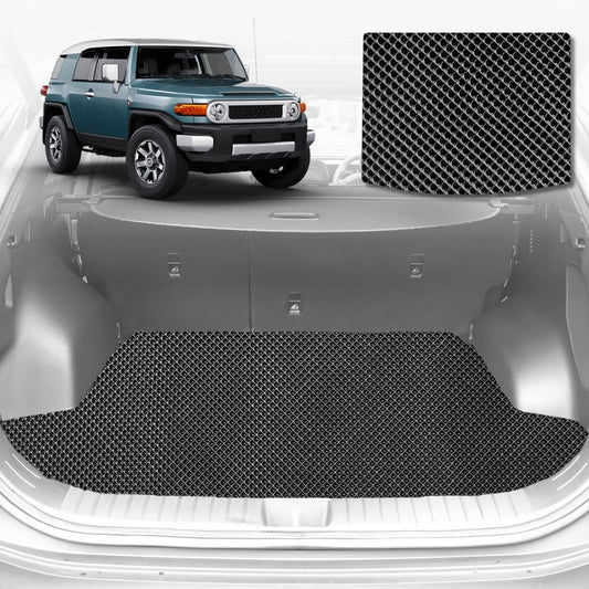 6D Diamond Car Boot Mat for Toyota FJ Cruiser 2010-2017-Cargo Mat-Black-Outback GT