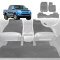 6D Diamond Car Floor Mats for Toyota Hilux Double Cab 1997-2005-Full Set-Grey-Outback GT