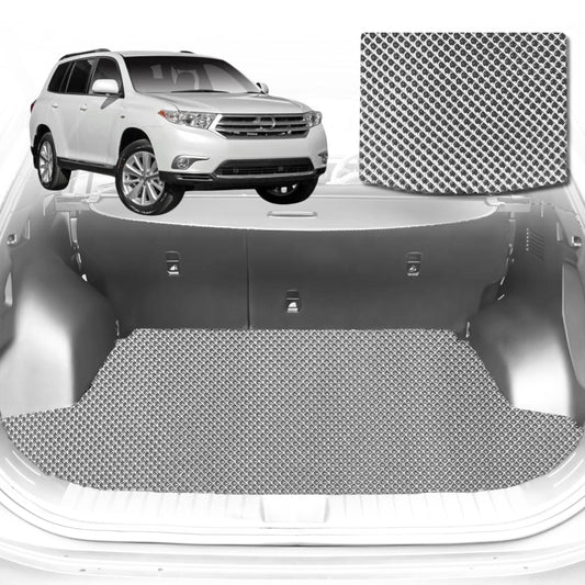 6D Diamond Car Boot Mat for Toyota Kluger (XU40)2007-2013-Cargo Mat-Grey-Outback GT