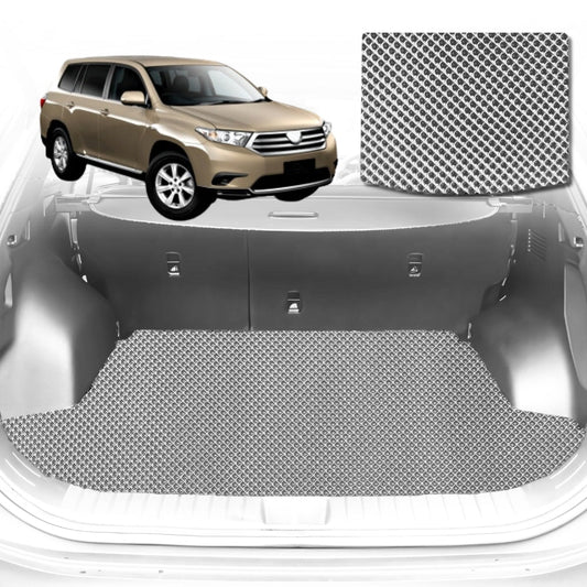 6D Diamond Car Boot Mat for Toyota Kluger (XU50)2014-2020-Cargo Mat-Grey-Outback GT