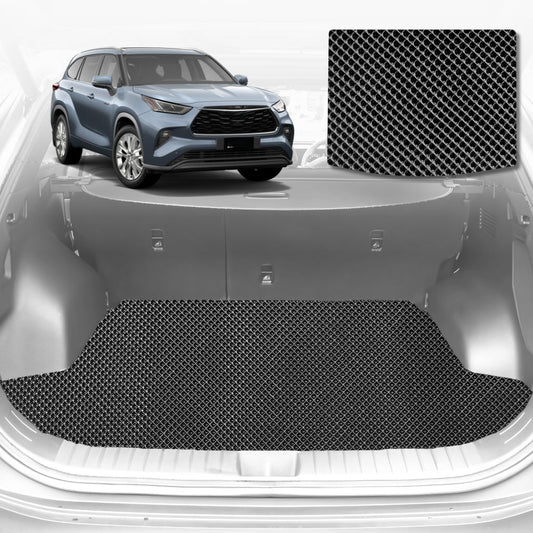 6D Diamond Car Boot Mat for Toyota Kluger (XU70)2021-Current-Cargo Mat-Black-Outback GT