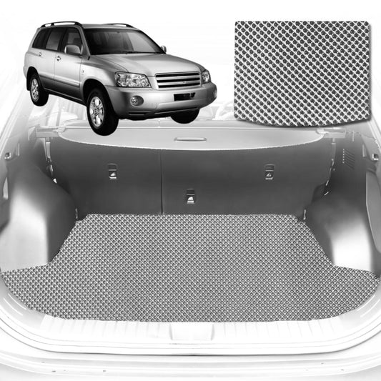 6D Diamond Car Boot Mat for Toyota Kluger (XU20)2001-2007-Cargo Mat-Grey-Outback GT