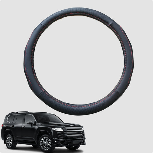 Steering Wheel Cover for Toyota LandCruiser 200 2012-2021 38CM Leather | Circle