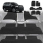 6D Diamond Car Floor Mats for Toyota LandCruiser 200 2012-2021 Sahara-Ultimate Set-Black-Outback GT