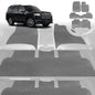 6D Diamond Car Floor Mats for Toyota LandCruiser 200 2012-2021 GX GXL-Ultimate Set-Grey-Outback GT