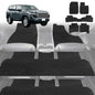 6D Diamond Car Floor Mats for Toyota LandCruiser 300 2021-Current-Ultimate Set-Black-Outback GT